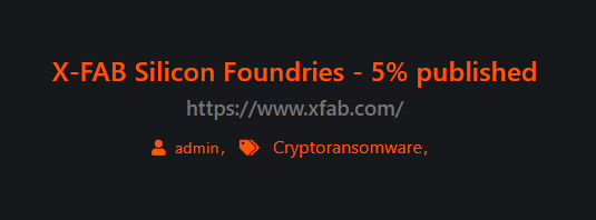 Maze勒索軟件攻擊晶圓代工龍頭X-FAB，全球供應鏈與網絡安全警鐘再鳴